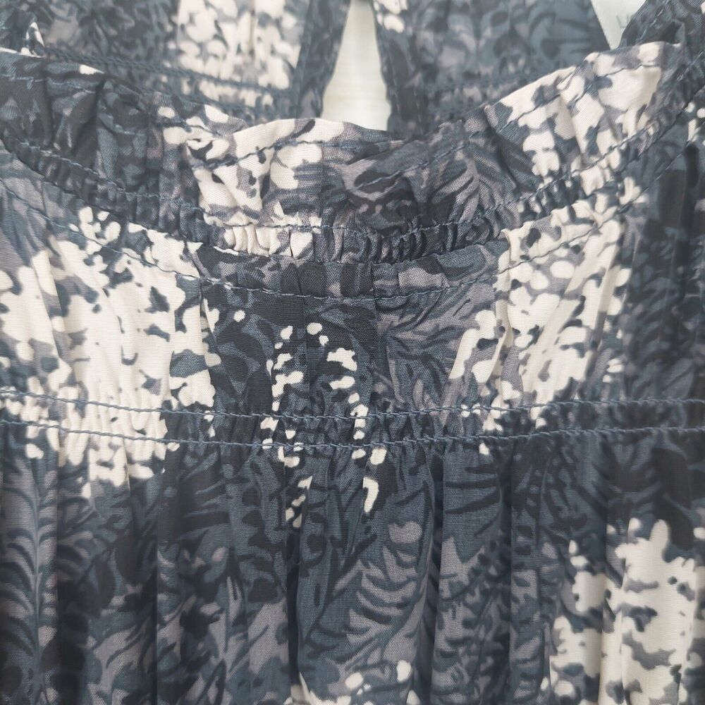 Joie Top Womens Large Blouse Sleeveless Ruffle High Neck Baltic Print - Picture 4 of 8